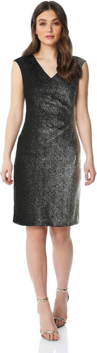 Roman Originals V-Neck Ombre Shimmer Dress Roman Originals V-Neck Ombre Shimmer Dress