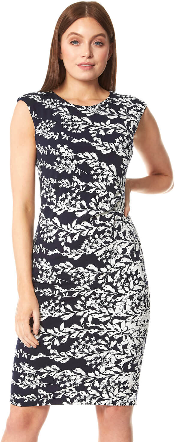 Roman Originals Floral Print Ruched Waist Dress Roman Originals Floral Print Ruched Waist Dress