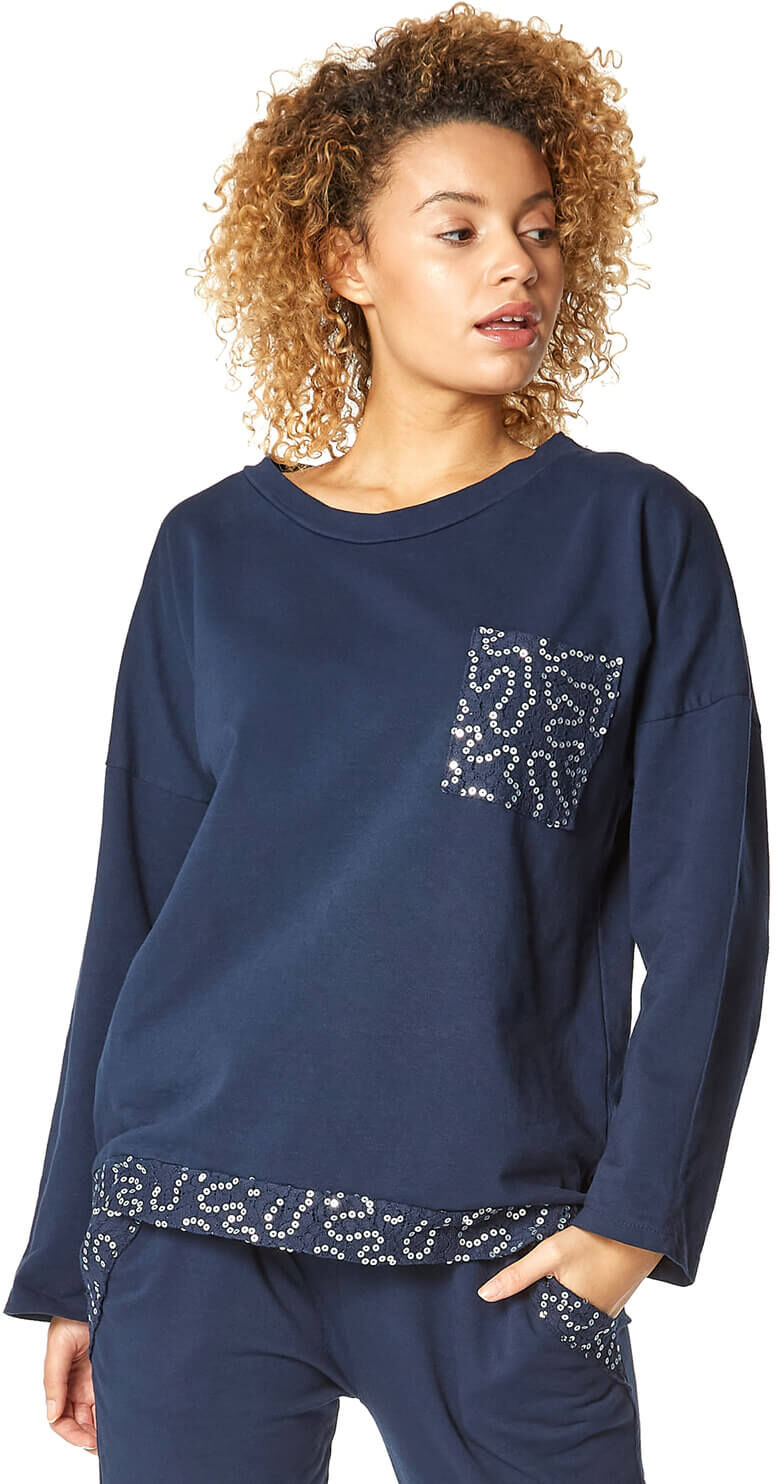 Roman Originals Sequin Pocket Lounge Top Roman Originals Sequin Pocket Lounge Top