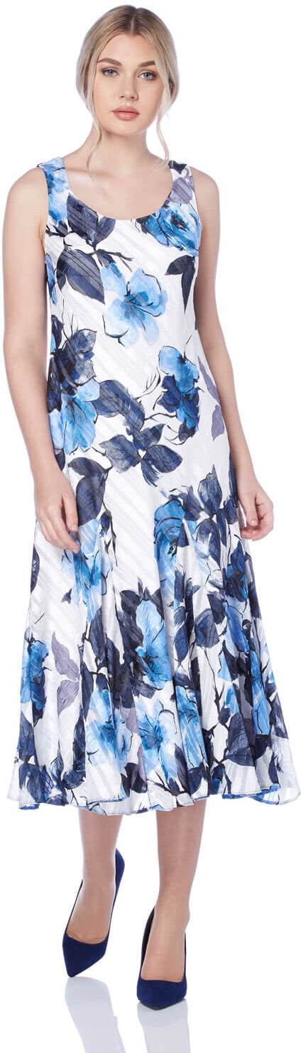 Roman Originals Floral Bias Cut Satin Dress Roman Originals Floral Bias Cut Satin Dress