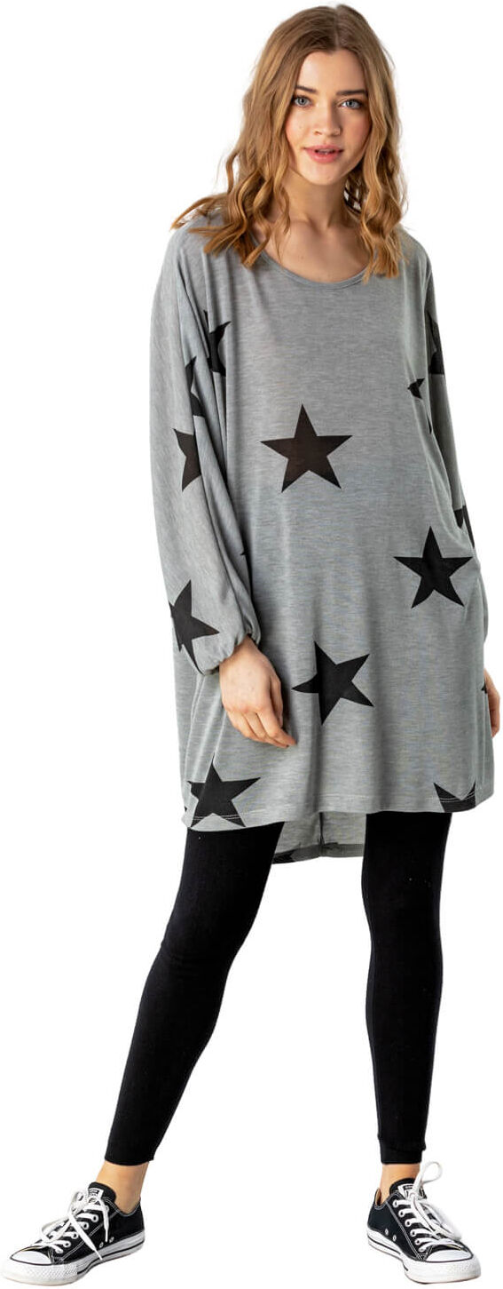 Roman Originals One Size All Over Star Print Lounge Top Roman Originals One Size All Over Star Print Lounge Top