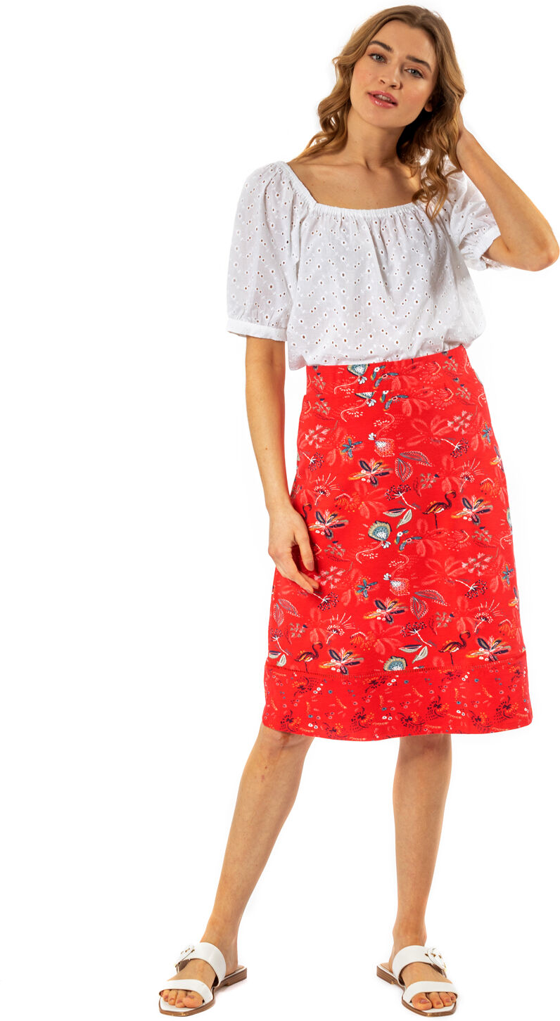 Roman Originals A Line Tropical Print Skirt