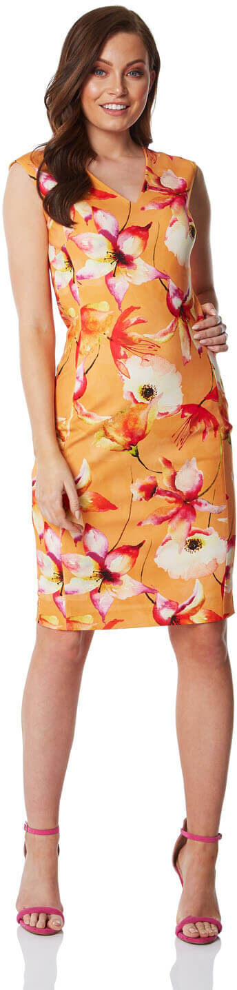 Roman Originals Floral Print Scuba Dress Roman Originals Floral Print Scuba Dress