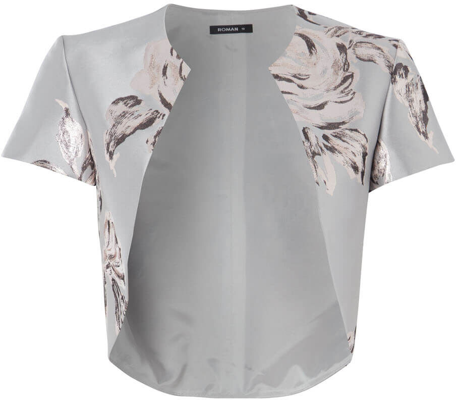 Roman Originals Floral Jacquard Bolero Roman Originals Floral Jacquard Bolero