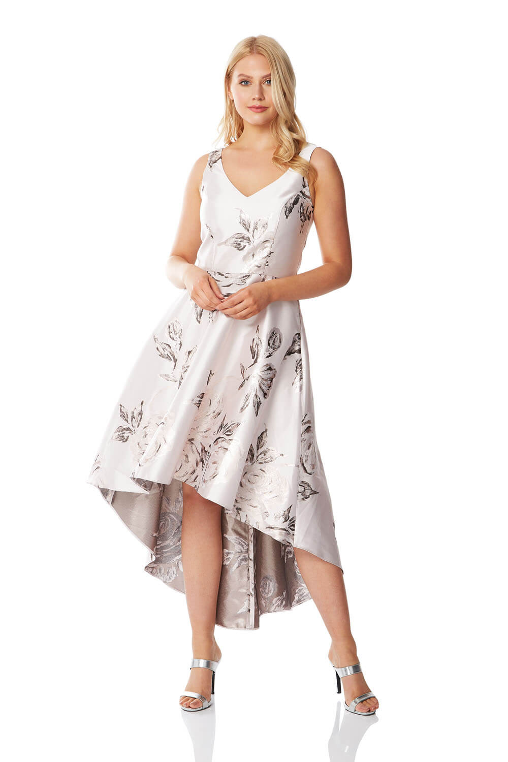 Roman Originals Jacquard Rose Gown Dress