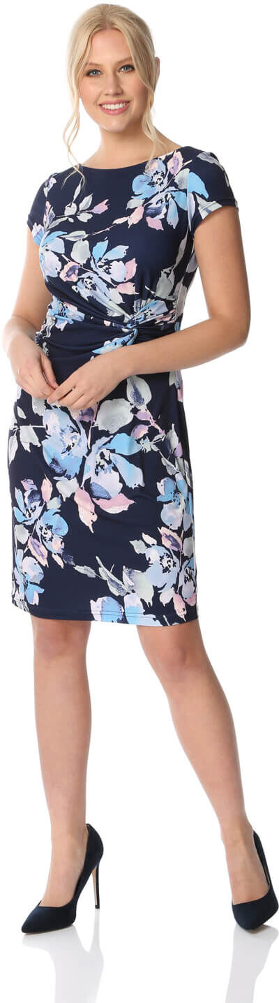 Roman Originals Side Twist Floral Dress Roman Originals Side Twist Floral Dress