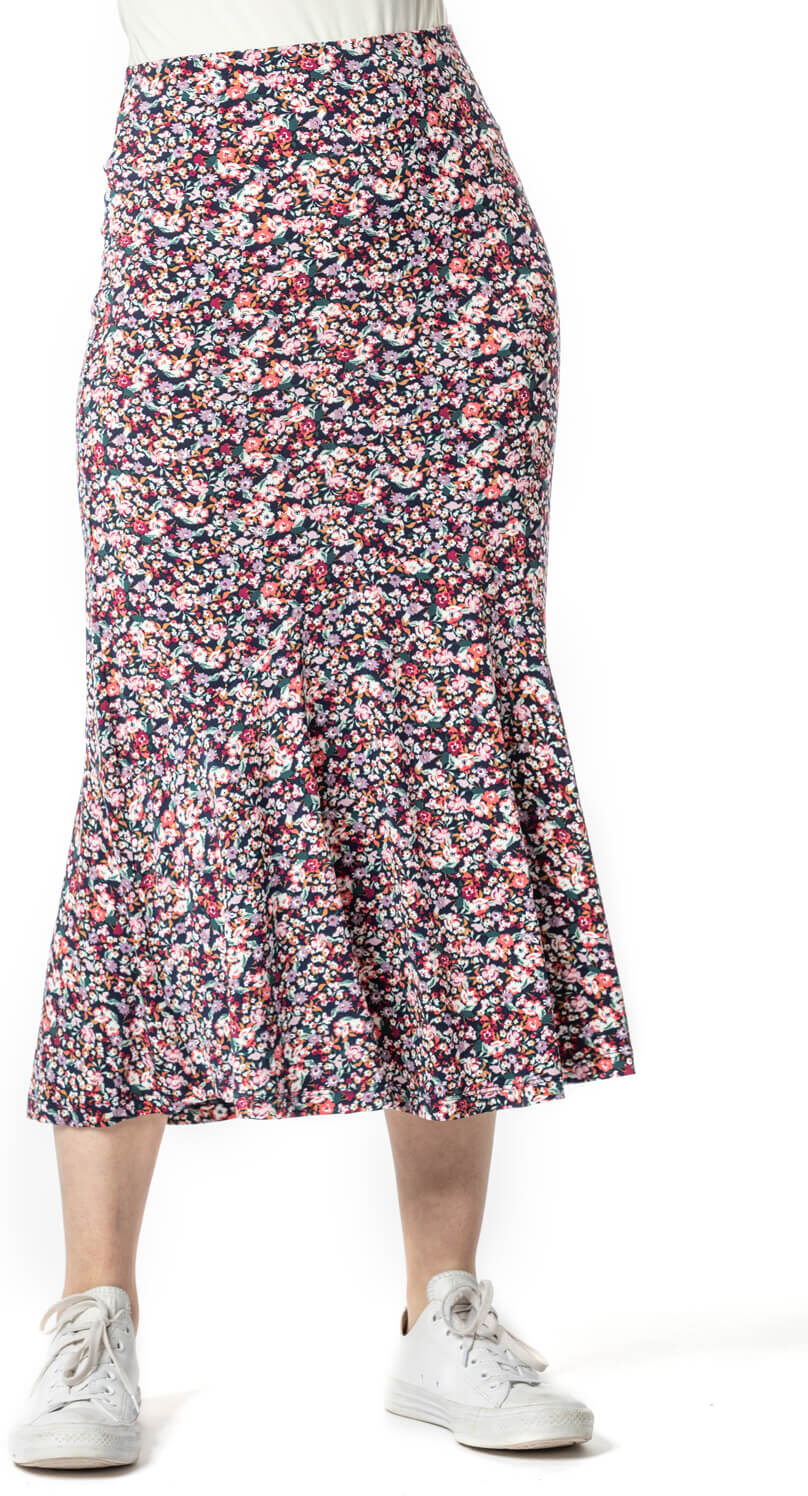 Roman Originals Ditsy Floral Flute Hem Skirt Roman Originals Ditsy Floral Flute Hem Skirt
