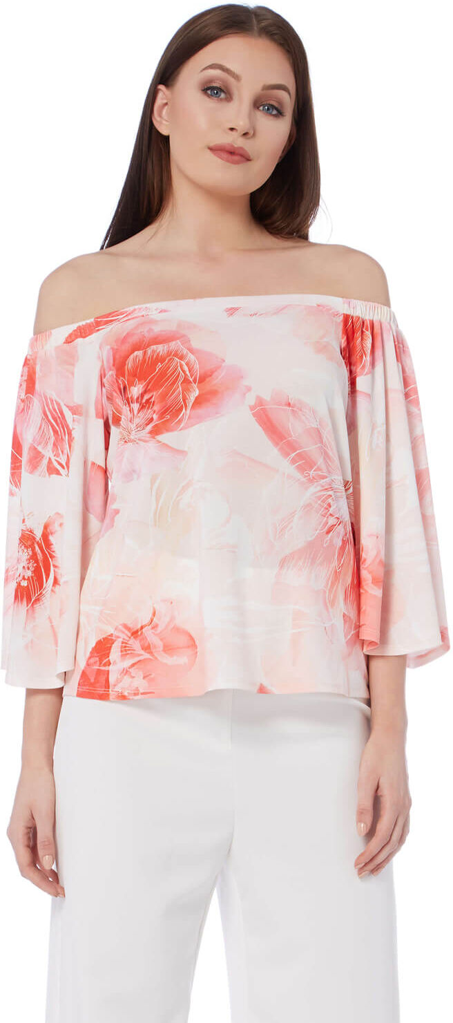 Roman Originals Floral Print Jersey Bardot Roman Originals Floral Print Jersey Bardot