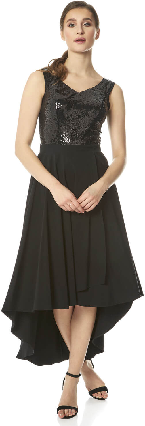 Roman Originals Sequin Bardot Gown Roman Originals Sequin Bardot Gown