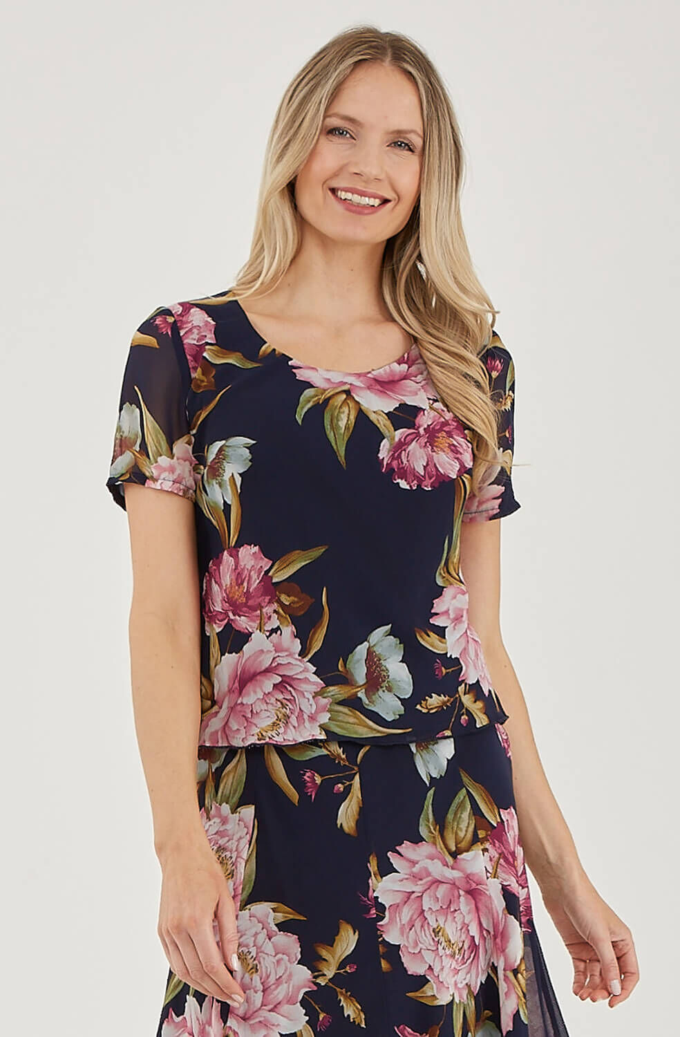 Julianna Floral Print Chiffon Top Julianna Floral Print Chiffon Top
