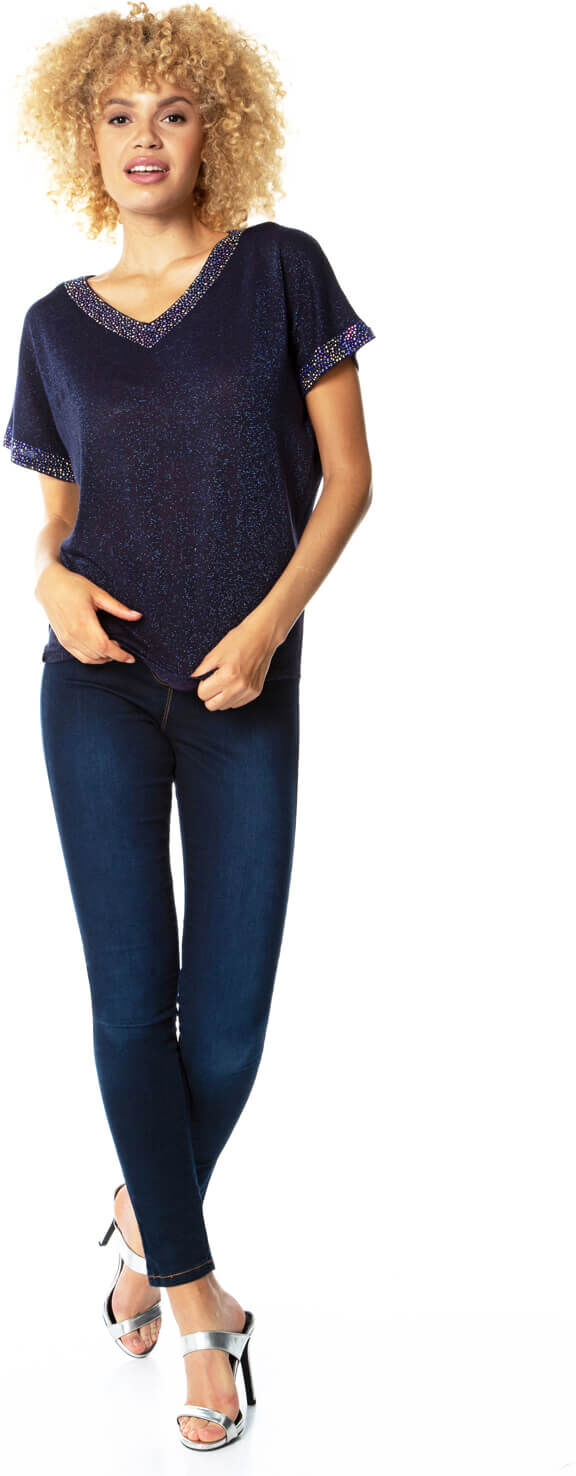 Roman Originals Sparkle Embellished Knit Top Roman Originals Sparkle Embellished Knit Top