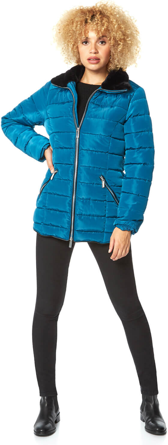 Roman Originals Short Zip Through Padded Coat Roman Originals Short Zip Through Padded Coat