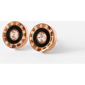 Lilly and Hope Diamante Clock Earrings in Rose Gold ONE female