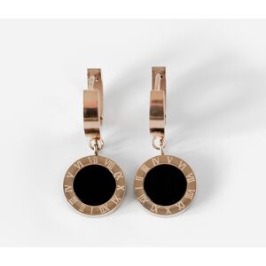 Lilly and Hope Diamante Clock Drop Earrings in Rose Gold ONE female