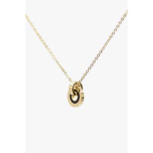Lilly and Hope Stainless Steel Chunky Hoop Pendant Necklace in Gold ONE female