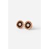 Lilly and Hope Diamante Clock Earrings in Rose Gold ONE female