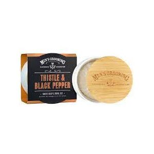 Scottish Fine Soaps Thistle & Black Pepper Shave Soap In Bowl 100g Scottish Fine Soaps Thistle & Black Pepper Shave Soap In Bowl 100g