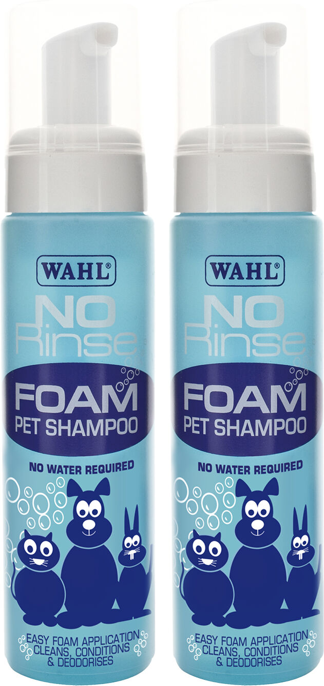 Wahl No Rinse Foam Pet Shampoo 200ml x 2 (Twin Pack)