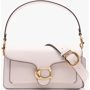 COACH Tabby 26 Chalk Leather Shoulder Bag Size: One Size, Colour: Came - female