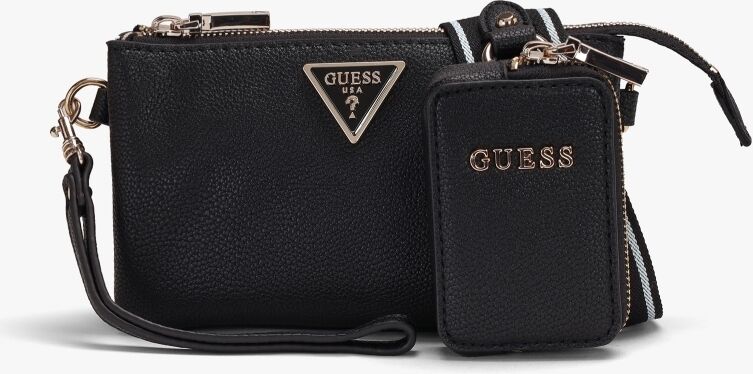 GUESS Mini Latona Tri Coal Logo Top Zip Cross-Body Bag Size: One Size, - female