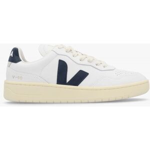 VEJA V-90 Leather Sneakers - White & Navy - Sneaker VEJA V-90 Leather Sneakers - White & Navy - Sneaker