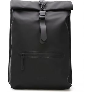 RAINS Rolltop W3 Black Backpack Size: One Size, Colour: Bke - female