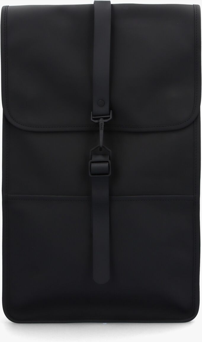 RAINS W3 Black Backpack Size: One Size, Colour: Black Fabric - male