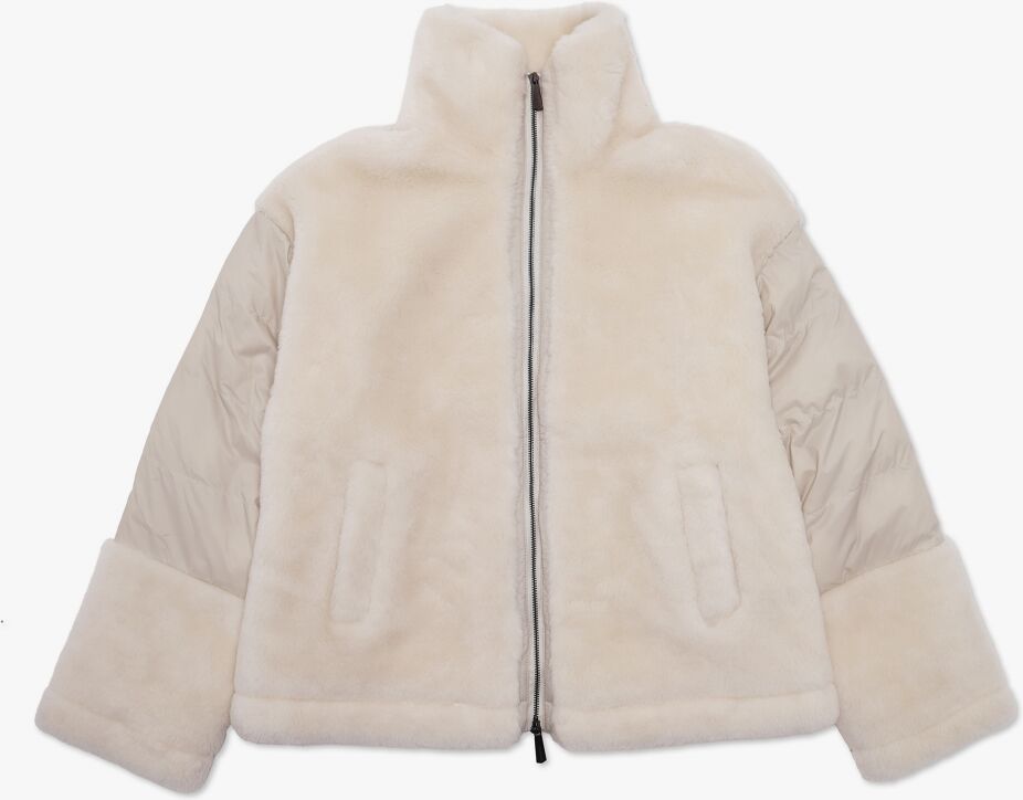 OAKWOOD Orma Cream Wool & Nylon Jacket Size: M, Colour: Beige Fabric - female