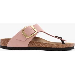 BIRKENSTOCK Gizeh Big Buckle Soft Pink Nubuck Leather Toe Post Sandals - female BIRKENSTOCK Gizeh Big Buckle Soft Pink Nubuck Leather Toe Post Sandals - female