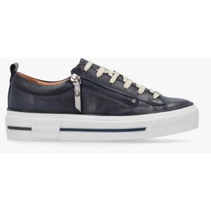 MODA IN PELLE Filician Navy Leather Side Zip Trainers Size: 38, Colour - female MODA IN PELLE Filician Navy Leather Side Zip Trainers Size: 38, Colour - female