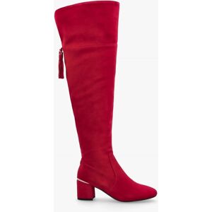 MODA IN PELLE Retta Red Suede Block Heel Over The Knee Boots Size: 38, - female MODA IN PELLE Retta Red Suede Block Heel Over The Knee Boots Size: 38, - female