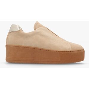 DANIEL Tred Beige Suede Laceless Flatform Trainers Size: 36, Colour: B - female DANIEL Tred Beige Suede Laceless Flatform Trainers Size: 36, Colour: B - female