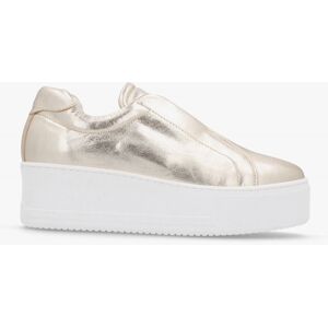 DANIEL Tred Gold Leather Laceless Flatform Trainers Size: 37, Colour: - female DANIEL Tred Gold Leather Laceless Flatform Trainers Size: 37, Colour: - female