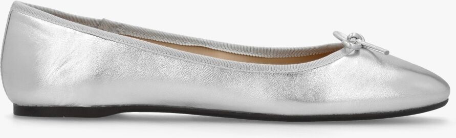 COACH Abigail Silver Metallic Leather Ballet Pumps Size: 3.5, Colour: - female