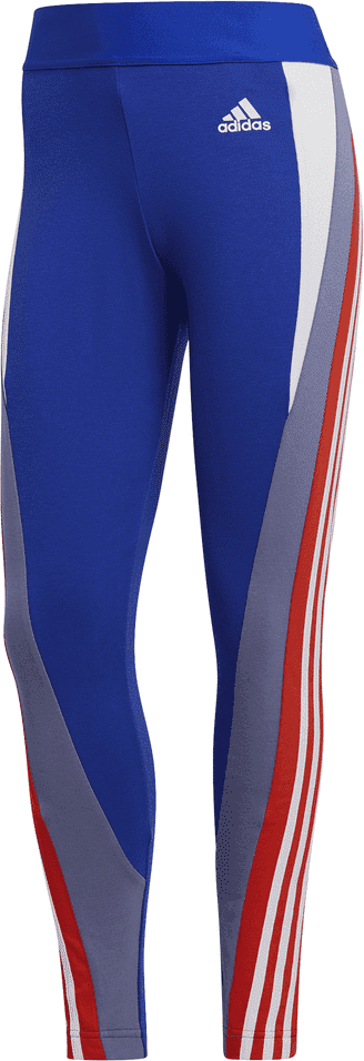 adidas Womens Sportswear Colorblock Legging Colour: Blue, Size: Small