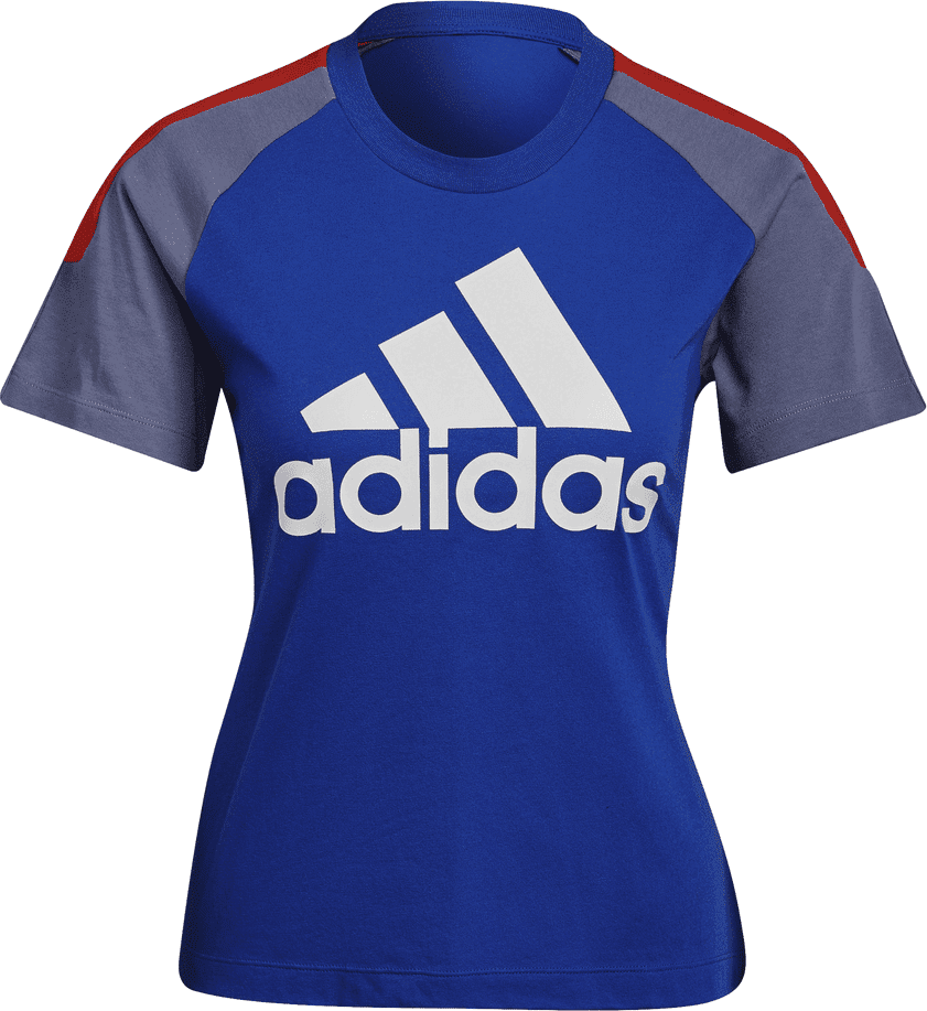 adidas Womens Sportswear Colorblock T-Shirt Colour: Blue, Size: Small