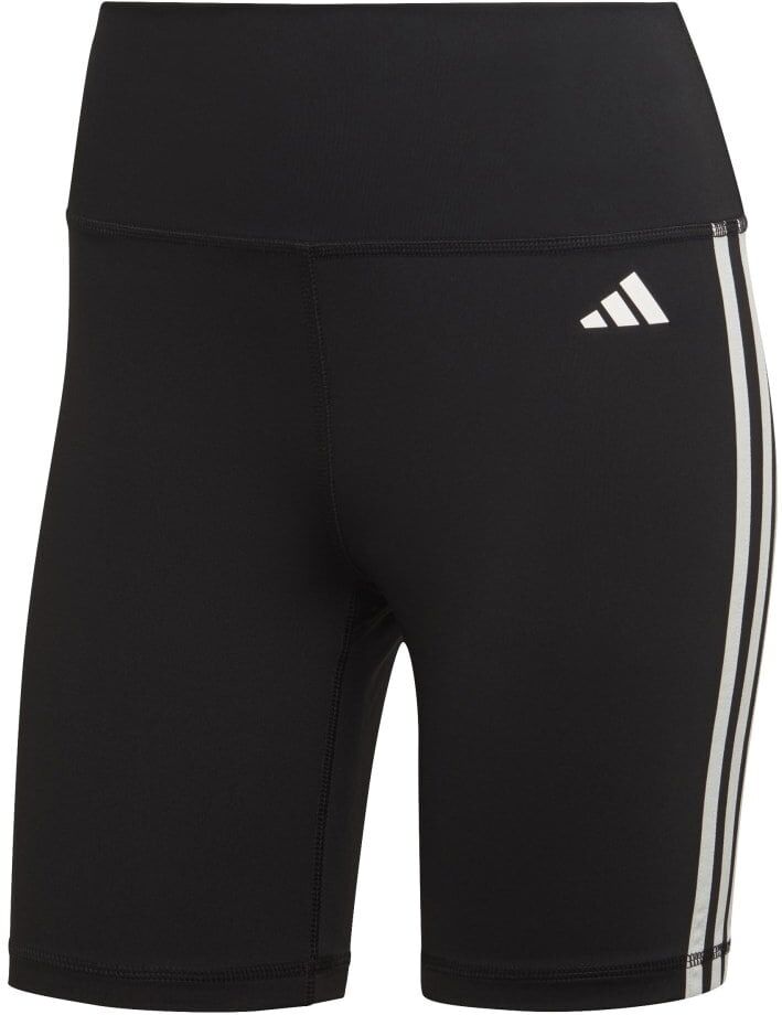 adidas Womens Training Essentials 3-Stripes High-Waisted Short Legging Colour: Black, Size: Extra Small