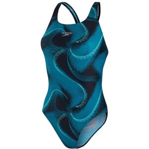 Speedo Womens Allover Powerback Swimsuit Size: 32, Colour: Black