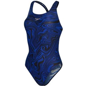 Speedo Womens Allover ProBack Swimsuit Size: 30, Colour: Black/Blue