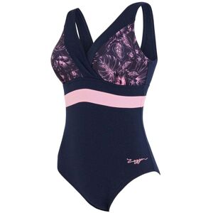 Zoggs Square Back One Piece Swimsuit Size: 34, Colour: Navy Zoggs Square Back One Piece Swimsuit Size: 34, Colour: Navy