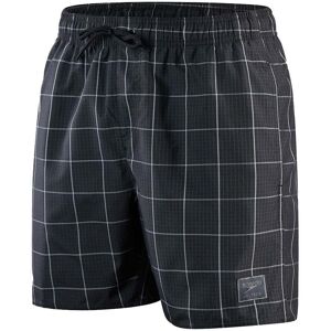 Speedo Mens Check Leisure 16" Watershort Size: Extra Large, Colour: Black/Grey