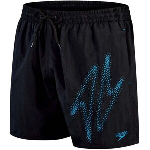 Speedo Mens Hyper Boom Logo 16" Swim Short Size: Large, Colour: Black/Blue