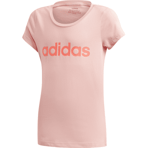 adidas Essentials Linear Girls T-Shirt Colour: Pink, Size: 9-10 years adidas Essentials Linear Girls T-Shirt Colour: Pink, Size: 9-10 years