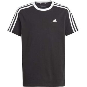 adidas Girls Essentials 3-Stripes Cotton Loose Fit Boyfriend T-Shirt Colour: Black, Size: 11-12 years adidas Girls Essentials 3-Stripes Cotton Loose Fit Boyfriend T-Shirt Colour: Black, Size: 11-12 years