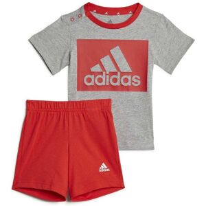 adidas Infant Essentials Tee and Shorts Set Colour: Grey, Size: 3-6 adidas Infant Essentials Tee and Shorts Set Colour: Grey, Size: 3-6