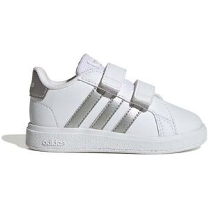 adidas Infant Grand Court Lifestyle Hook and Loop Shoes Colour: White, Size: 7 1/2c UK adidas Infant Grand Court Lifestyle Hook and Loop Shoes Colour: White, Size: 7 1/2c UK