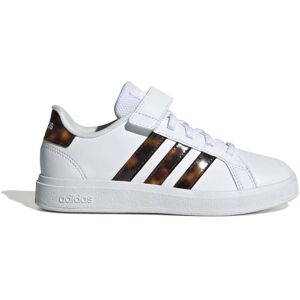 adidas Kids Grand Court Lifestyle Court Elastic Lace and Top Strap Shoes (Sizes 10c-2.5) Colour: White, Size: 1 UK adidas Kids Grand Court Lifestyle Court Elastic Lace and Top Strap Shoes (Sizes 10c-2.5) Colour: White, Size: 1 UK
