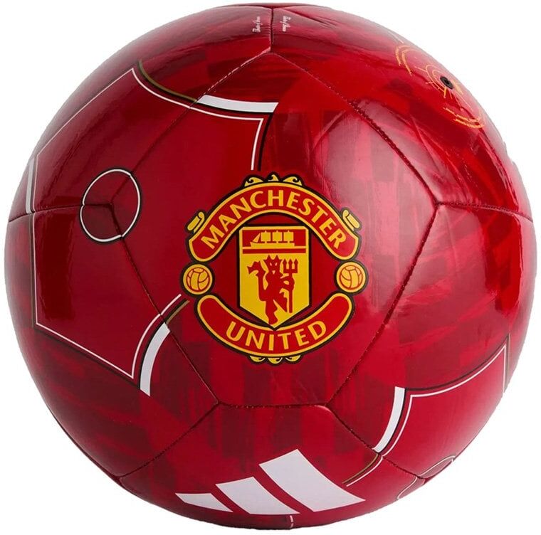 adidas Manchester United Home Club Ball Colour: Red, Size: 5 UK