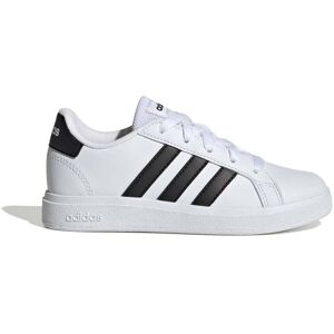 adidas Kids Grand Court Lifestyle Tennis Lace-Up Shoes Size: UK 4, Colour: White