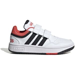 adidas Kids Hoops Lifestyle Basketball Hook-and-Loop Shoes Size: UK 1, Colour: White